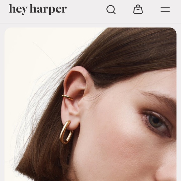 !!Never Worn!! Hey Harper Chunky Hoops - Picture 3 of 4